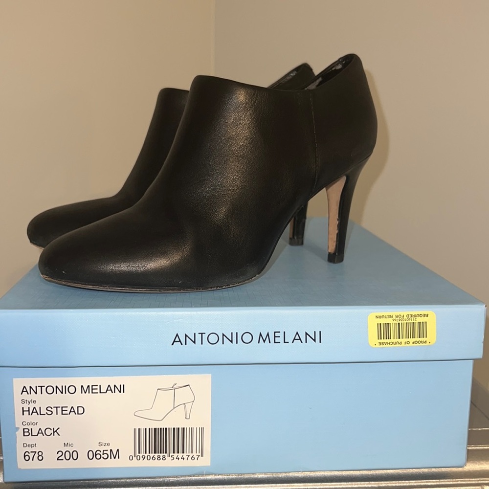 Antonio Melani Black Ankle Booties